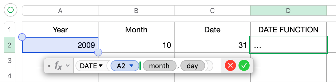 Selecting the “year” argument