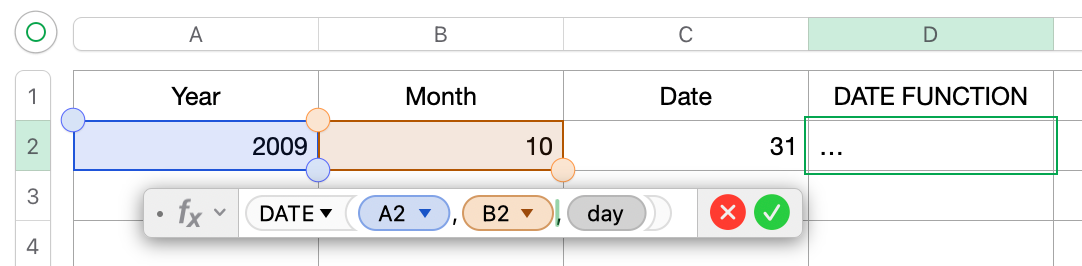 Selecting the “month” argument