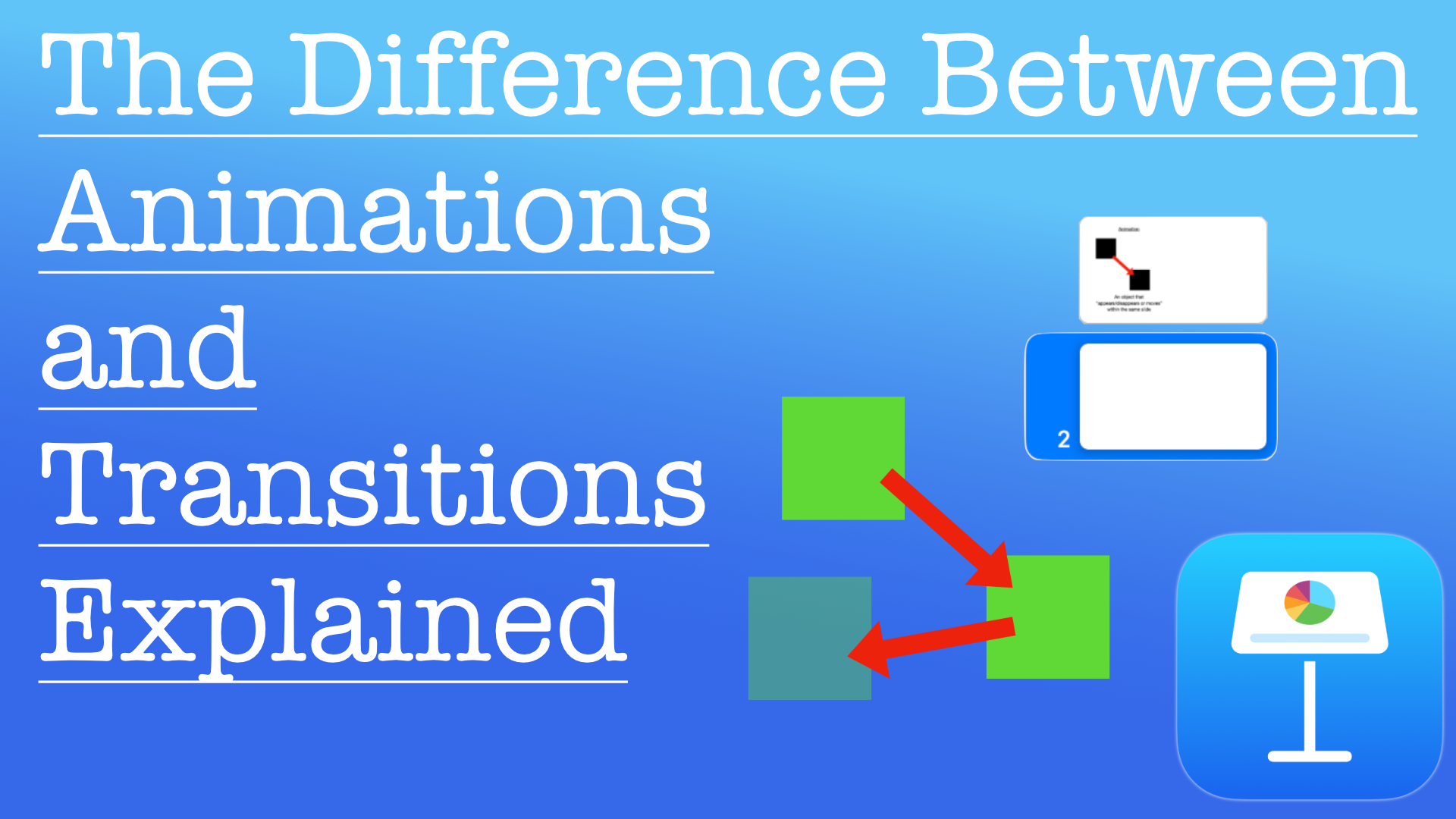 The Difference Between Animations and Transitions in Apple Keynote