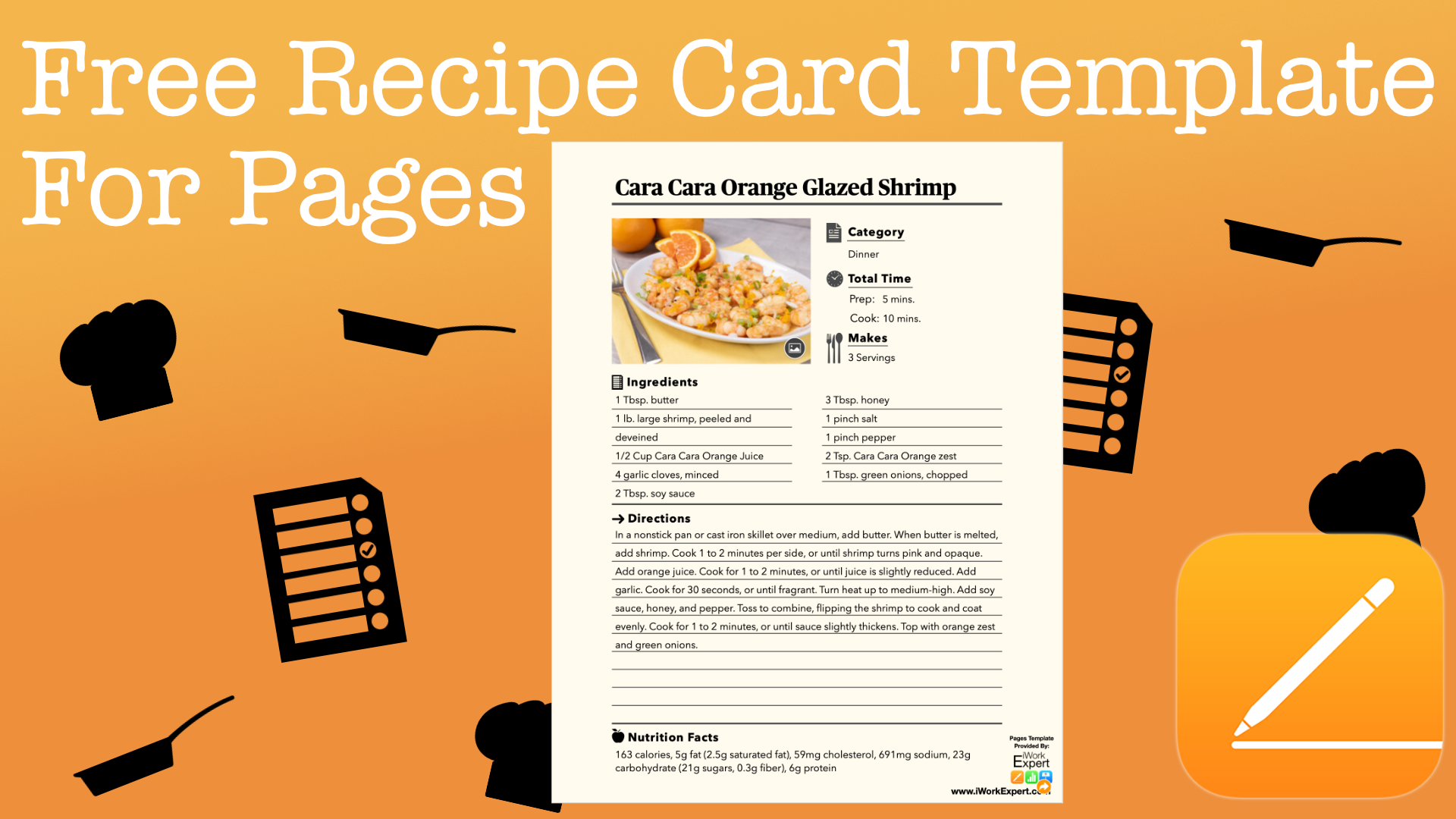 A Sleek and Free Recipe Template for Pages