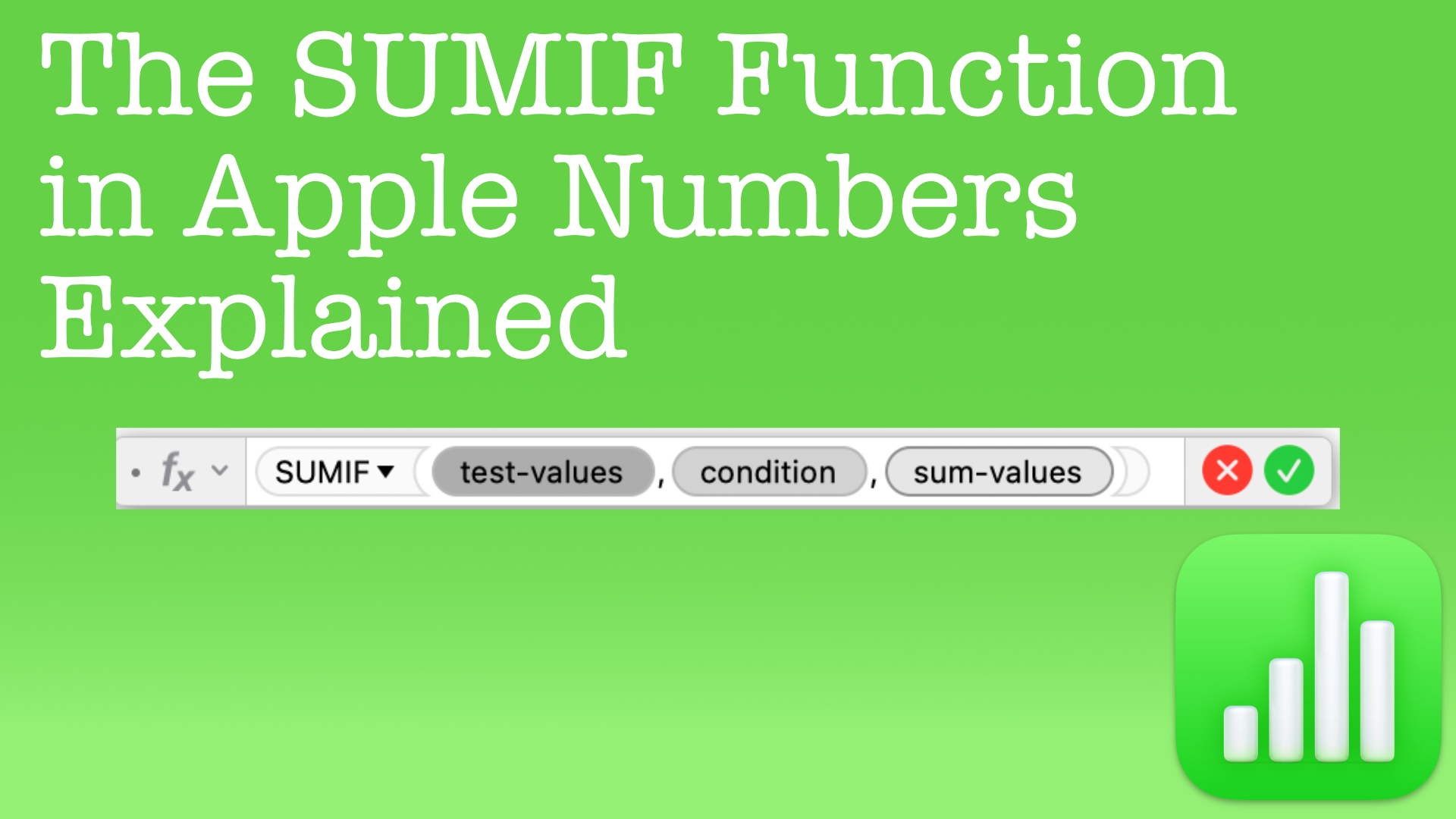 The SUMIF Function in Apple Numbers Explained