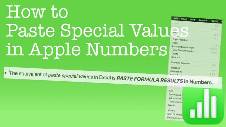 Paste Special Values in Apple Numbers